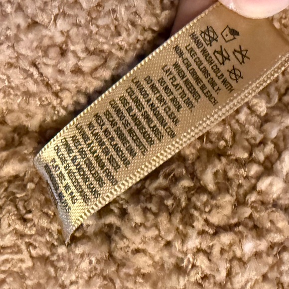 Skims Cozy Knit Wrap Sweater Top Camel Fuzzy Tie long sleeve Loungewear. S/M - Picture 8 of 9